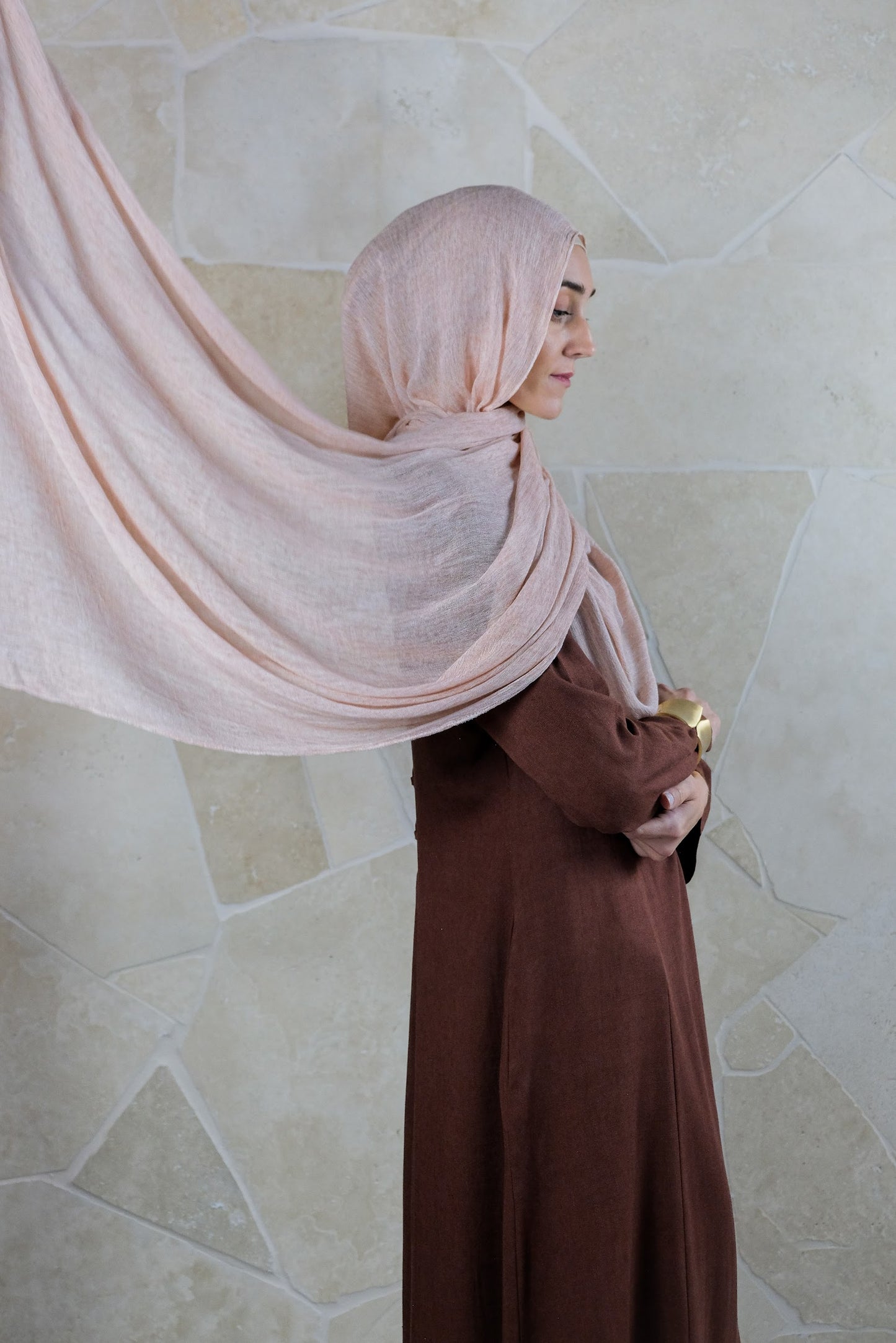 Textured Rayon Hijab – Dusty Rose