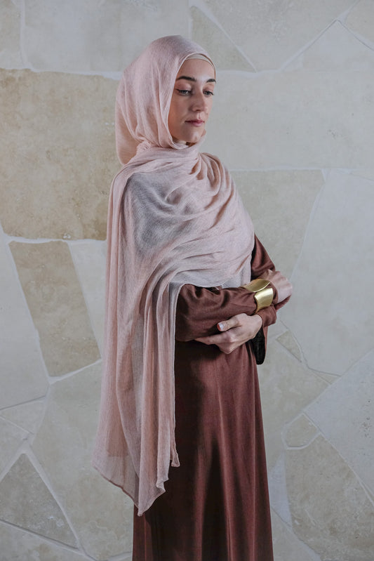 Textured Rayon Hijab – Dusty Rose