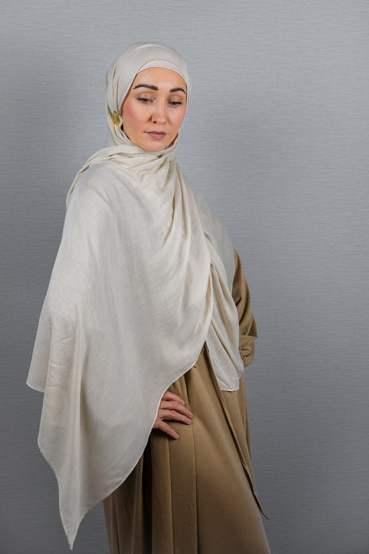 Almond Modal Hijab Set | Single Stitch