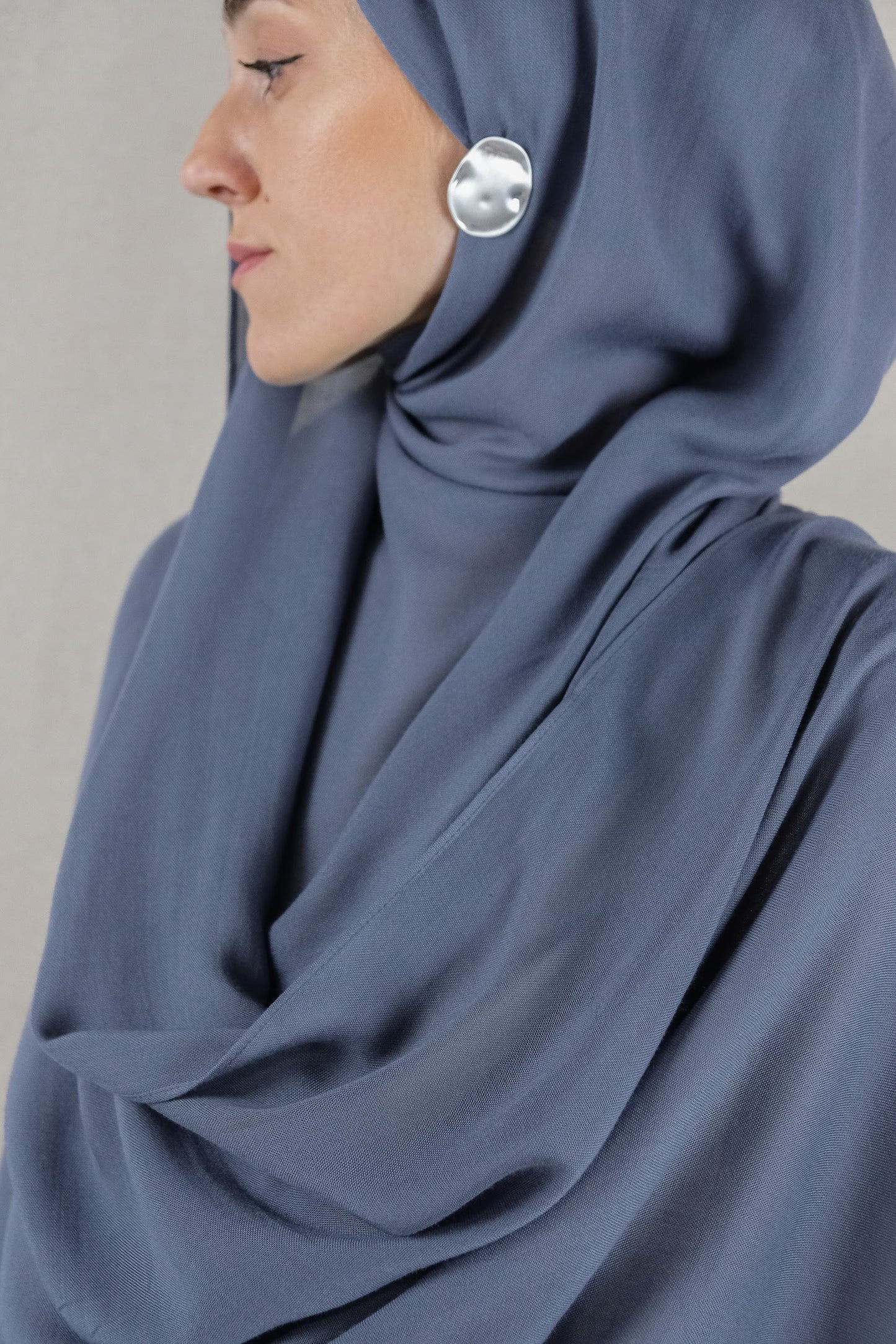 Blue Mirage Modal Hijab Set | Single-Stitch
