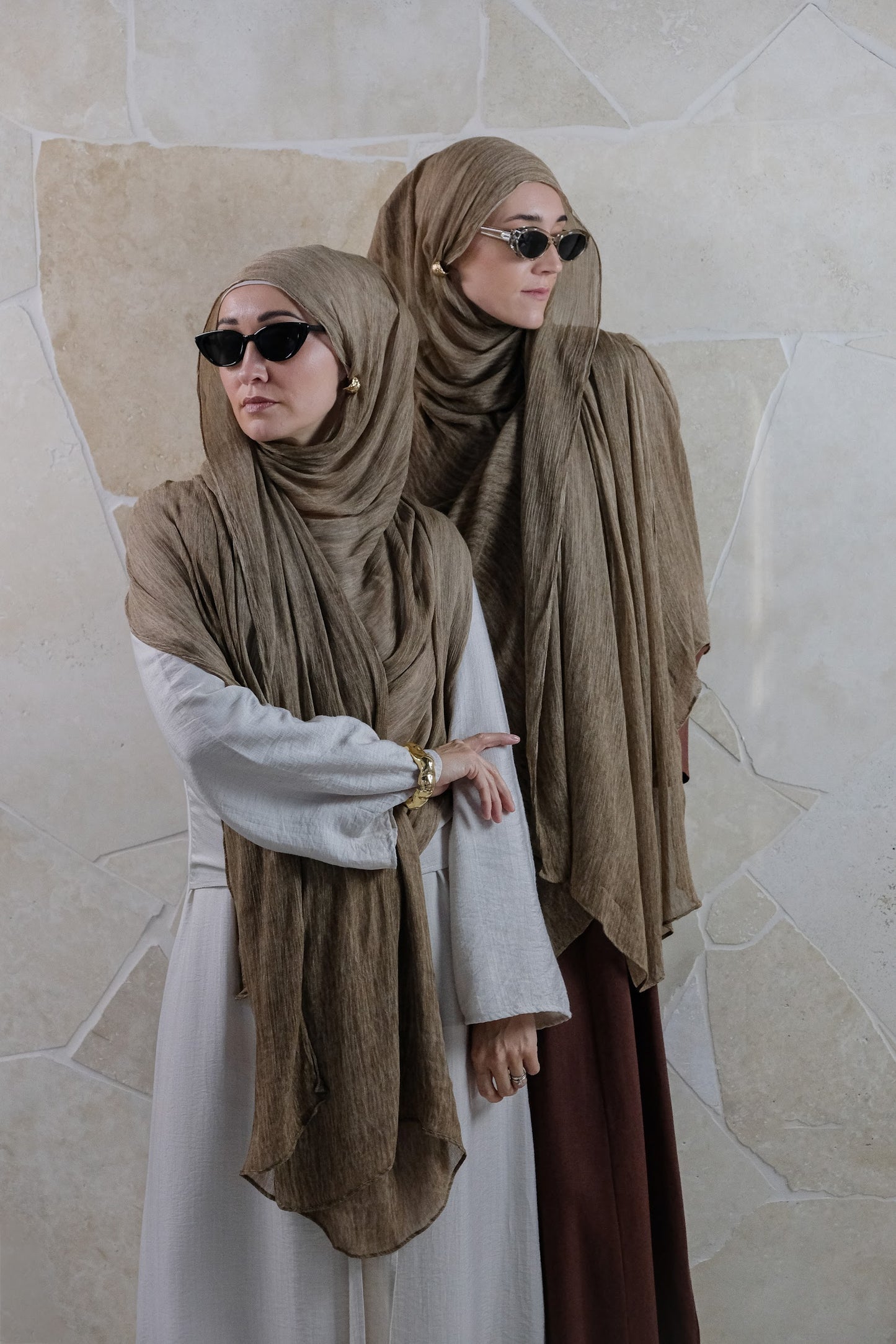 Textured Rayon Hijab – Latte