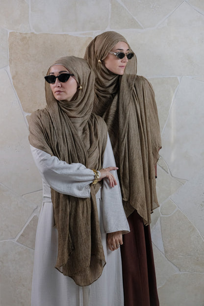 Textured Rayon Hijab – Latte