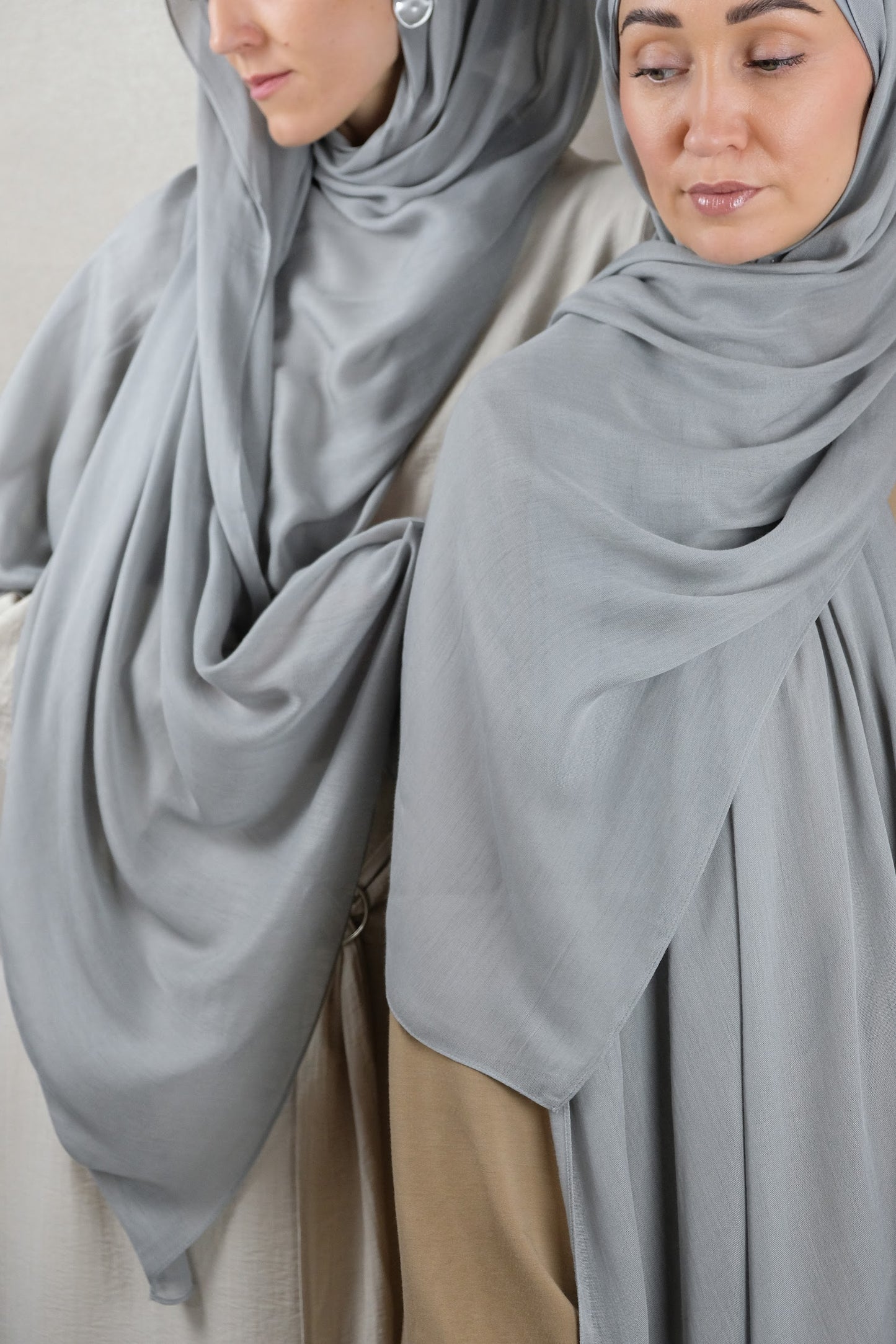Slate Modal Hijab Set | Single-Stitch