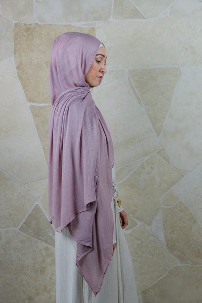 Soft Crinkle Rayon Hijab – Dusty Mauve