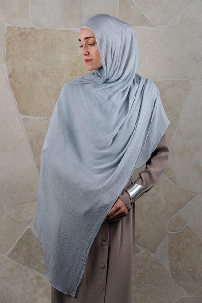Soft Crinkle Rayon Hijab – Powder Blue