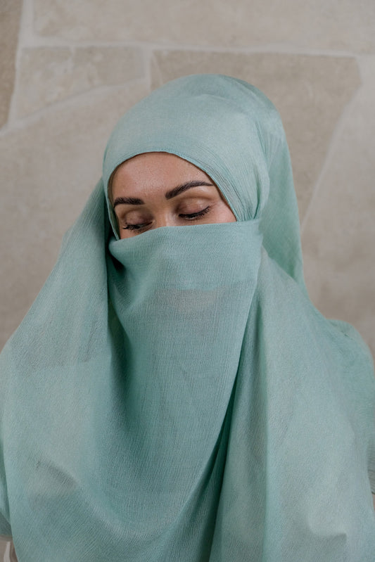 Soft Crinkle Rayon Hijab – Seafoam