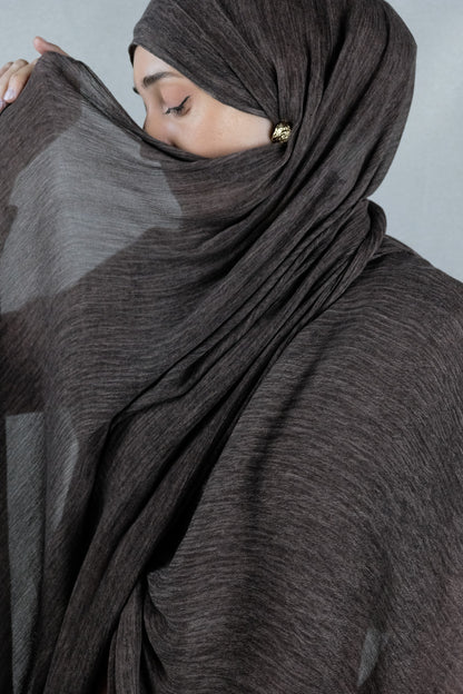 Textured Rayon Hijab – Espresso