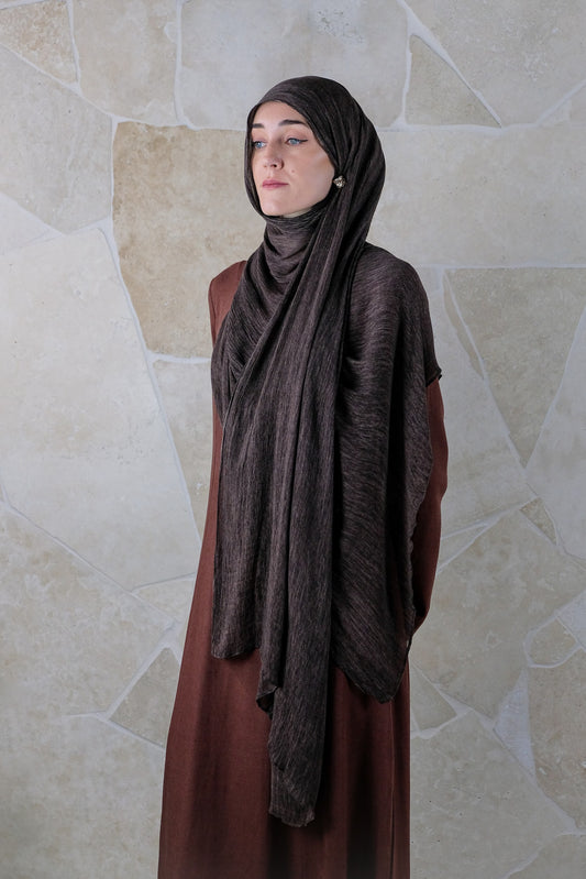 Textured Rayon Hijab – Espresso