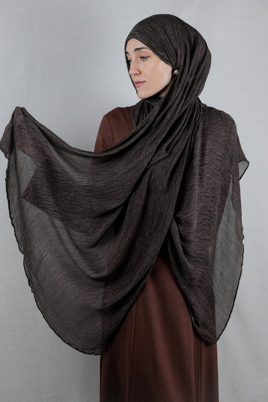 Textured Rayon Hijab – Espresso