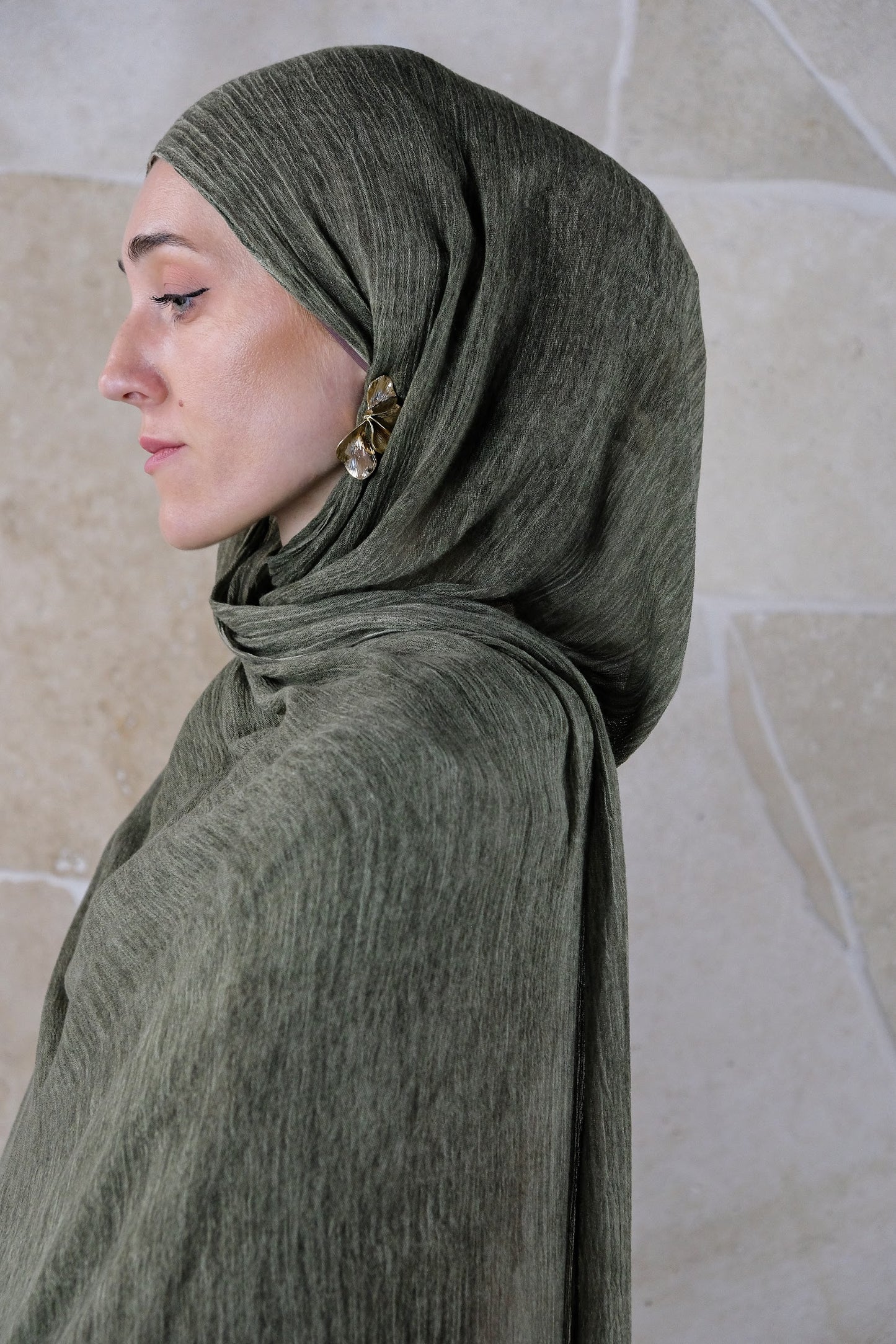 Textured Rayon Hijab – Moss