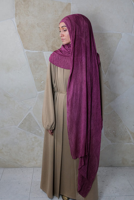Textured Rayon Hijab – Raspberry
